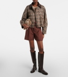 Brunello Cucinelli Monili pleated wool-blend shorts