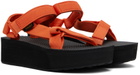 Teva Orange Flatform Universal Sandals
