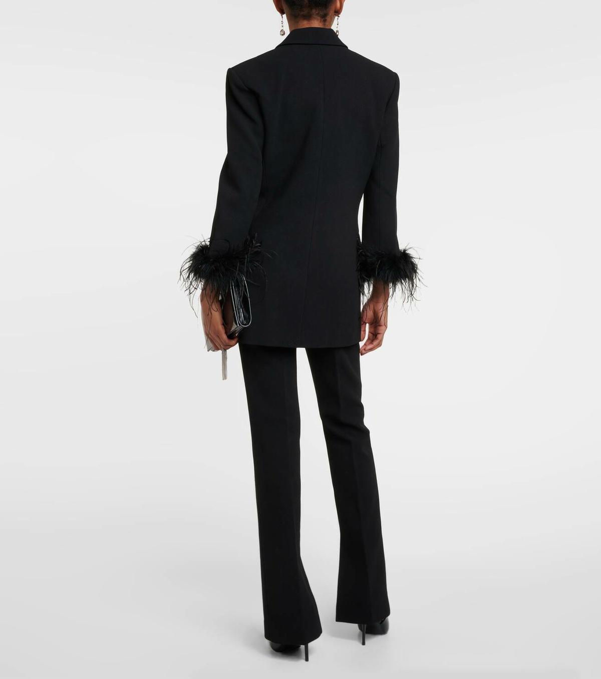 Rebecca Vallance Evie feather-trimmed blazer