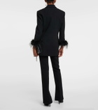 Rebecca Vallance Evie feather-trimmed blazer