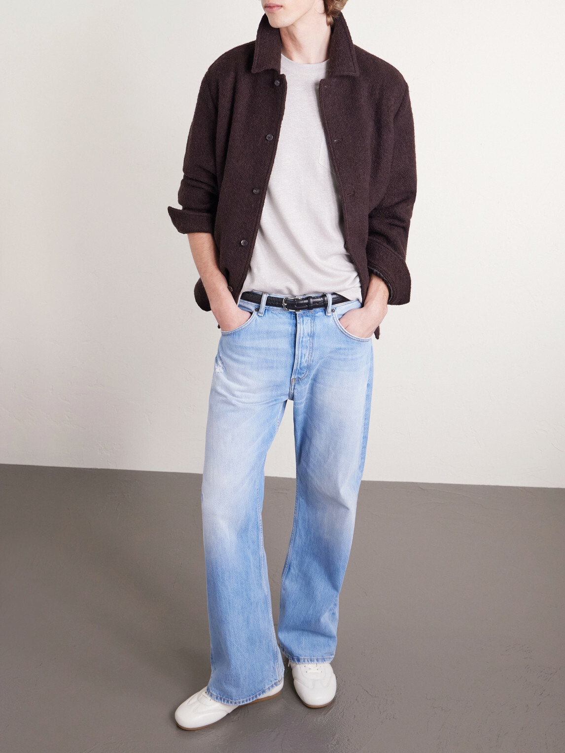 Mr P. - Linen and Organic Cotton-Blend T-Shirt - Gray