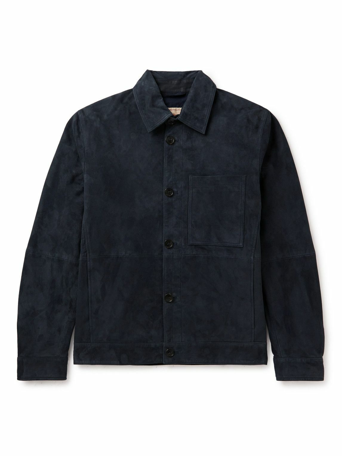 Baracuta Suede Shirt Jacket Blue Baracuta