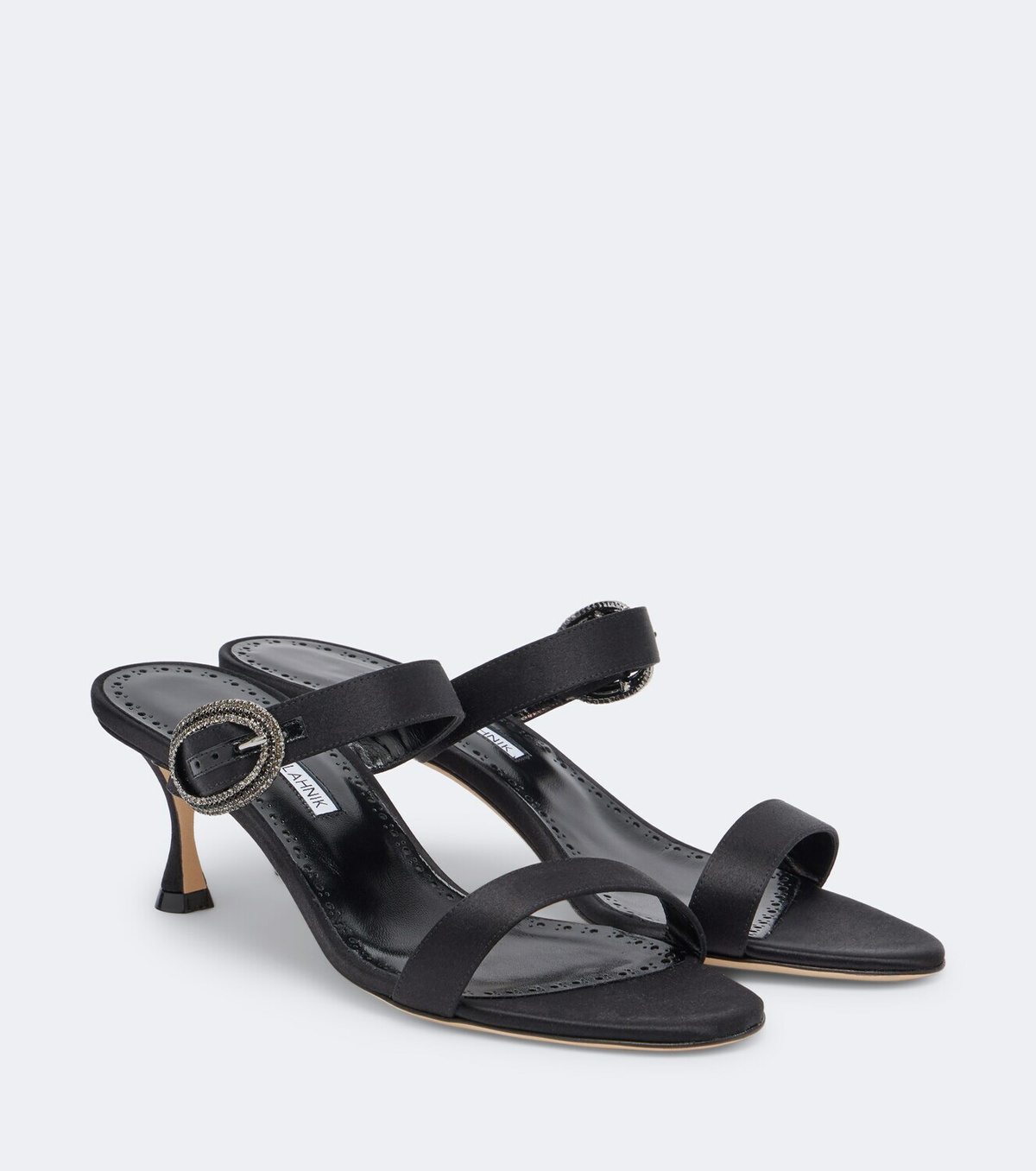 Manolo Blahnik Zutosanmu embellished satin mules