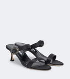 Manolo Blahnik Zutosanmu embellished satin mules