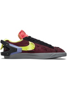 Nike - ACRONYM Blazer Felt-Trimmed Suede and TPU Sneakers - Burgundy