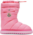 Moncler Pink Gaia Pocket Down Boots