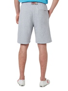 MC2 Saint Barth Man Mélange Grey Cotton Fleece Bermuda Shorts Randle
