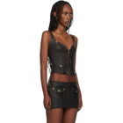 Miss Sixty Black KNWLS Edition Leather Tank Top