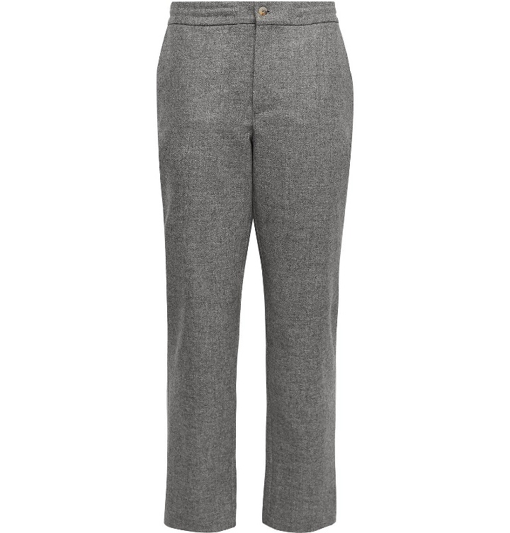Photo: DE BONNE FACTURE - Slim-Fit Wool-Tweed Suit Trousers - Gray
