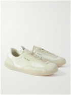 Stone Island - Rock Printed Leather- and Suede-Trimmed Canvas Sneakers - Neutrals