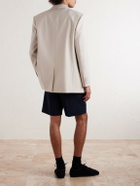 Dries Van Noten - Straight-Leg Cotton and Wool-Blend Shorts - Blue