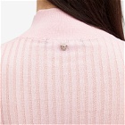 Versace Women's High Neck Knitted Top in Pale Pink