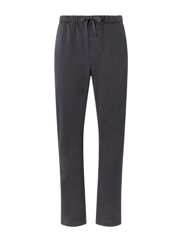 Photo: Hartford - Joggy Straight-Leg Cotton Gabardine Trousers - Gray
