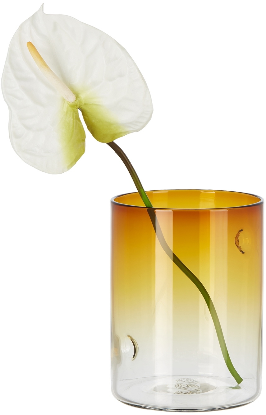 Nate Cotterman Yellow Medium Dimple Vase