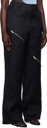 Sinéad O’Dwyer Black Spiral Zip Trousers