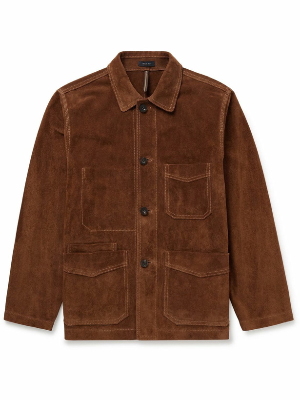 Photo: Drake's - Suede Chore Jacket - Brown