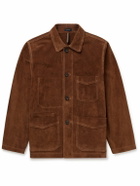 Drake's - Suede Chore Jacket - Brown