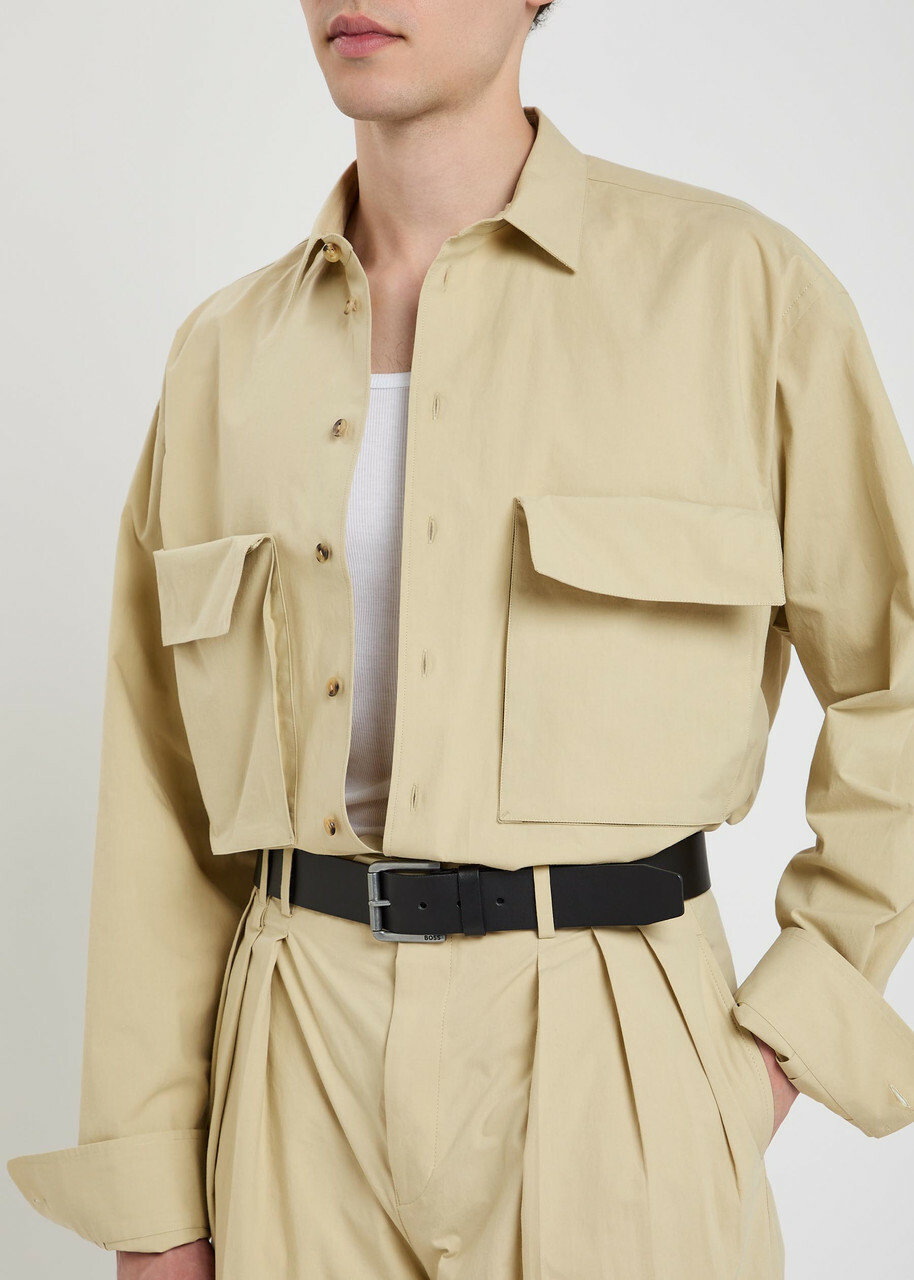Calvin Klein Cornelius Patch-pockets Cotton Shirt Off White