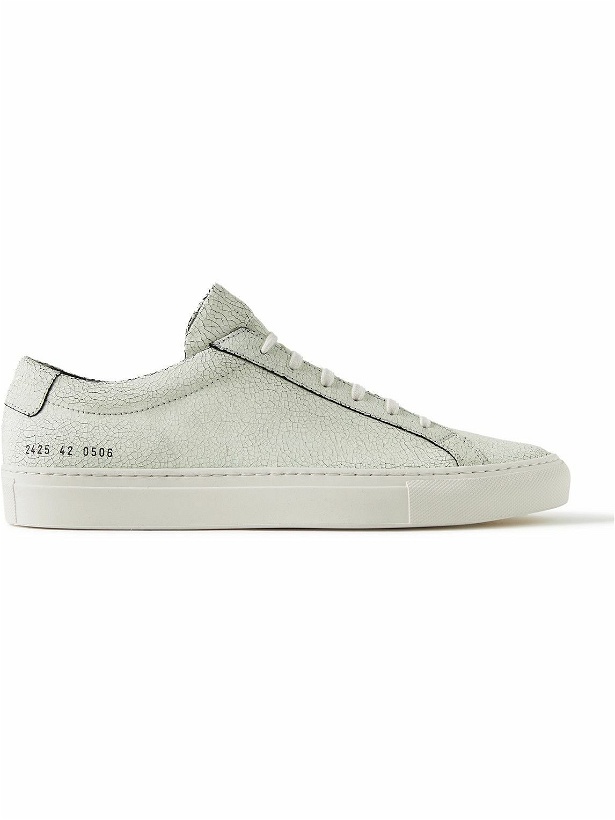 Photo: Common Projects - Original Achilles Cracked-Leather Sneakers - White