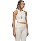 Reebok By Victoria Beckham Off-White and Beige Seamless Cropped Tank Top