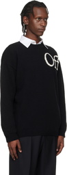 Off-White Black Bookish Knit Crewneck Sweater