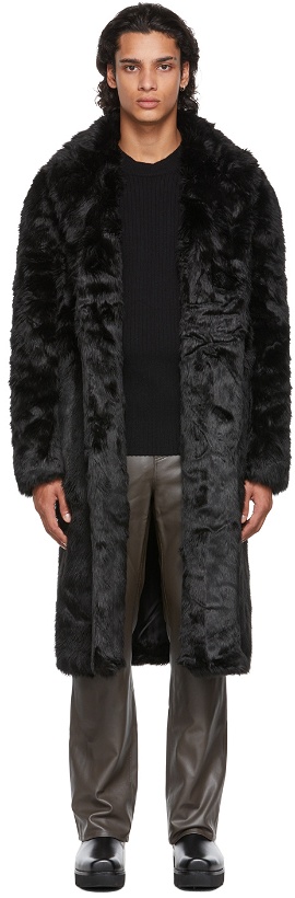 Photo: System Black Faux-Fur Coat