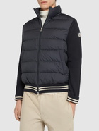 MONCLER Padded Tech & Cotton Cardigan Jacket