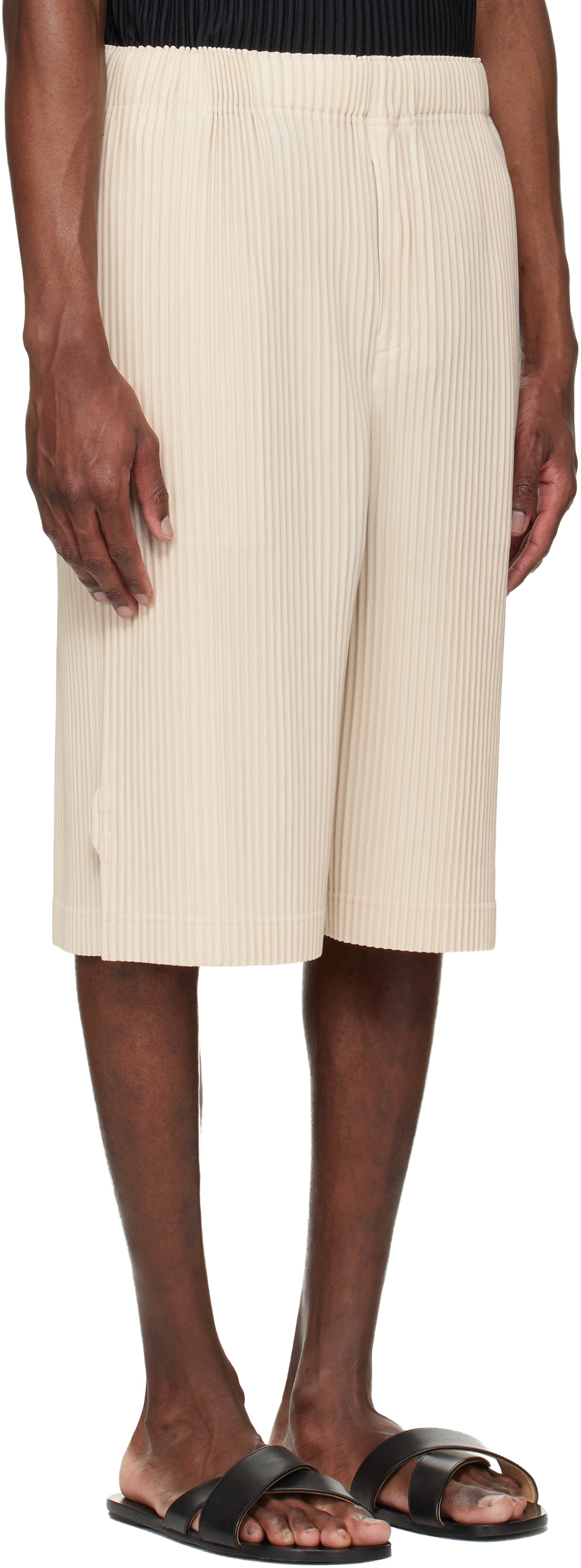 HOMME PLISSÉ ISSEY MIYAKE Beige Wear Or Wrap Shorts
