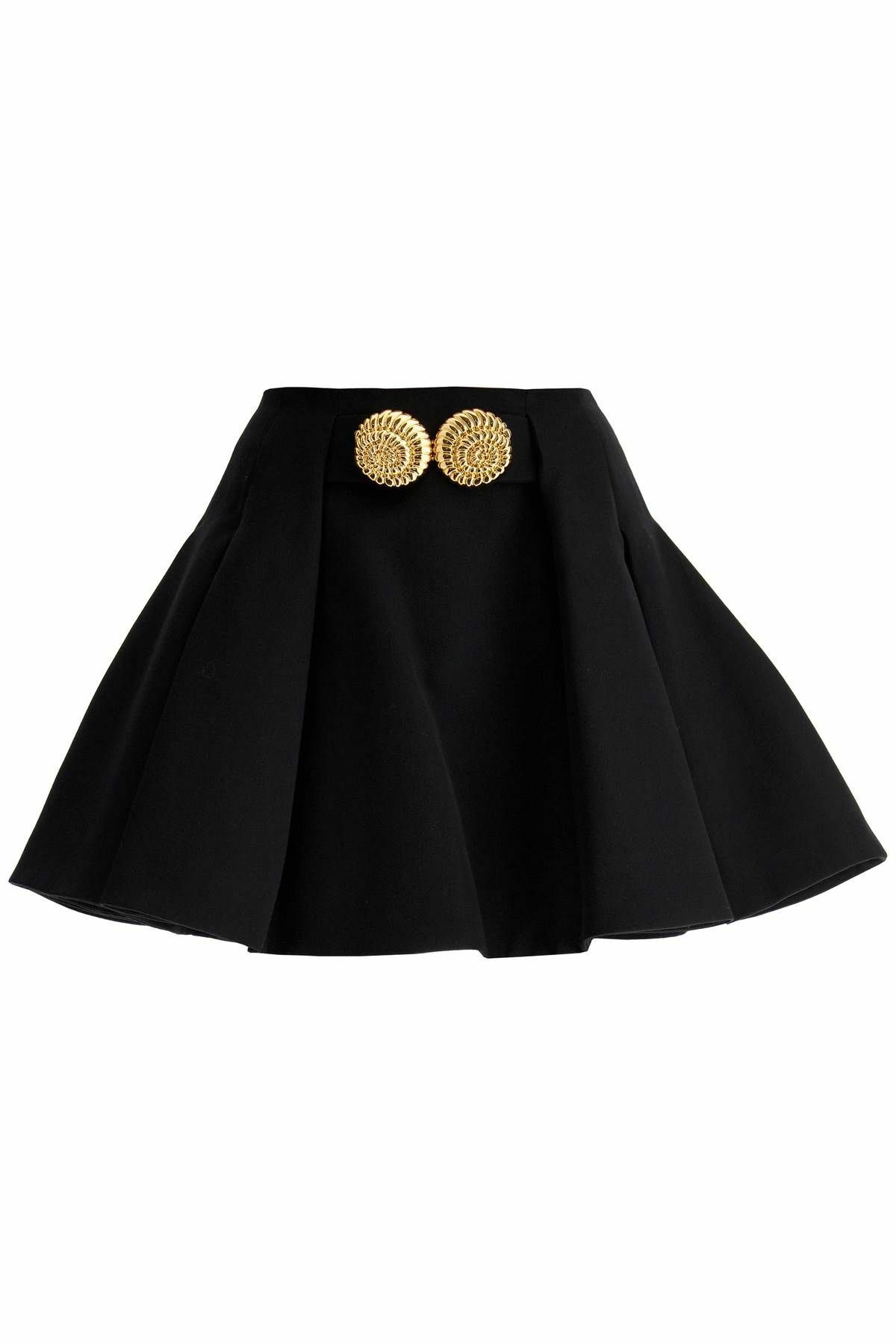 BALMAIN pleated mini skirt with snail Black Balmain