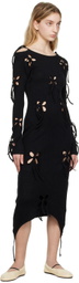 J.Kim Black Petal Midi Dress