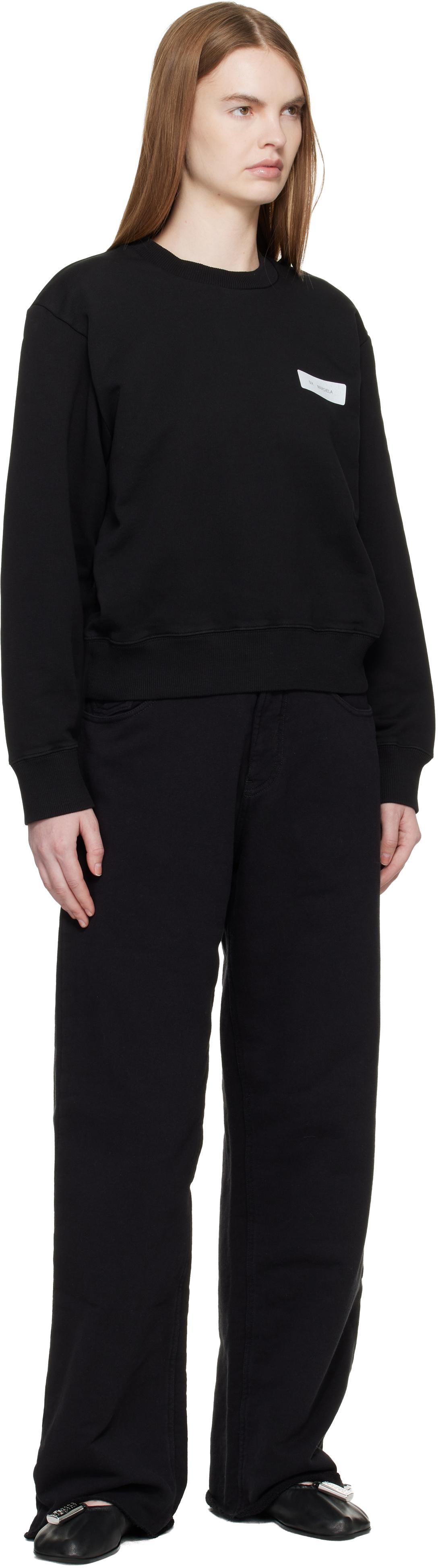 MM6 Maison Margiela Black Cotton Sweatshirt