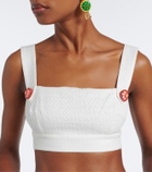 Dolce&Gabbana Cotton and linen-blend crop top