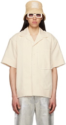 Jacquemus Off-White Le Raphia 'La Chemise Artichaut' Shirt