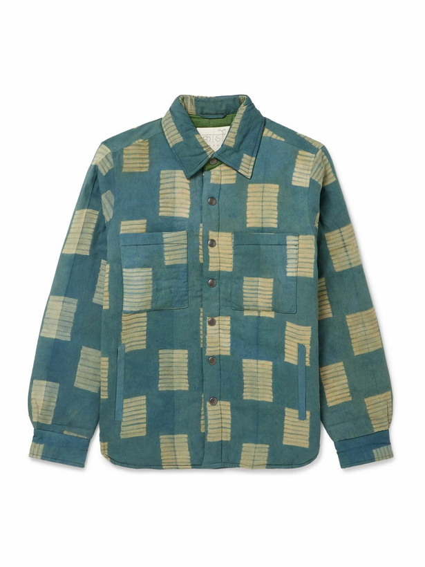 Photo: Kardo - Woody Shibori-Dyed Cotton Shirt Jacket - Green