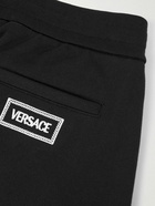 Versace - Logo-Embroidered Cotton-Jersey Sweatpants - Black