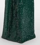 Erdem Sequined georgette caped gown