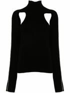 Peter Do Black Cut-Out Wool Jumper