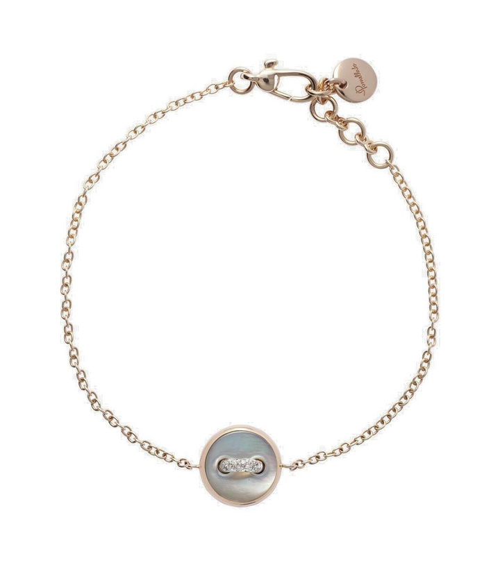 Photo: Pomellato Pom Pom Dot 18kt rhodium-plated rose gold bracelet with mother-of-pearl and diamonds