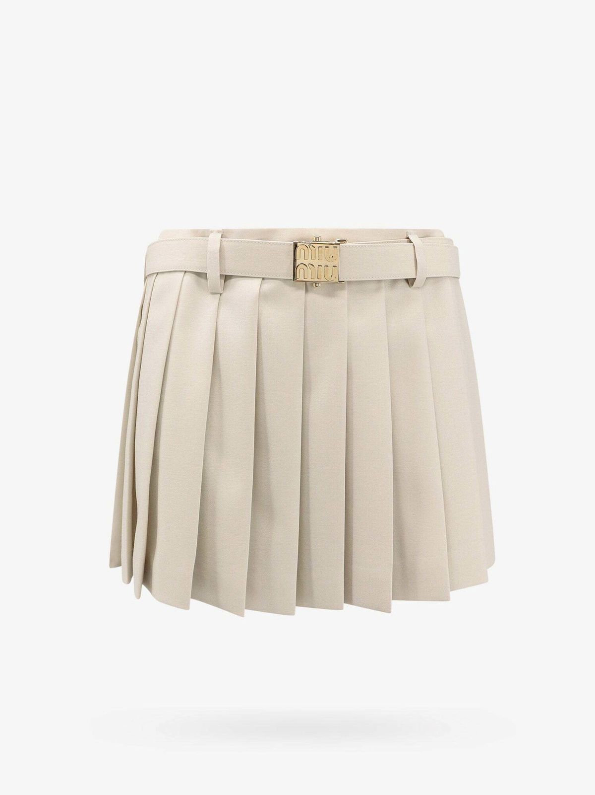 Miu Miu Skirt Beige Womens Miu Miu