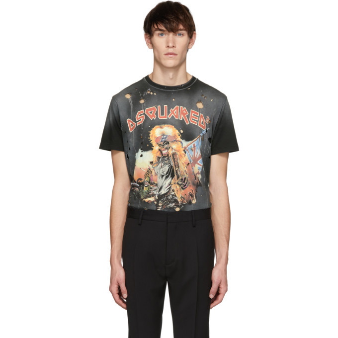 Photo: Dsquared2 Black Sister From Hell Cigarette Fit T-Shirt