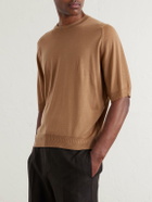 John Smedley - Bill Nighy Knitted Merino Wool T-Shirt - Neutrals