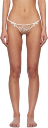Agent Provocateur Off-White & Beige Lindie Thong