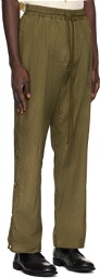 Song for the Mute Khaki Press-Stud Track Pants