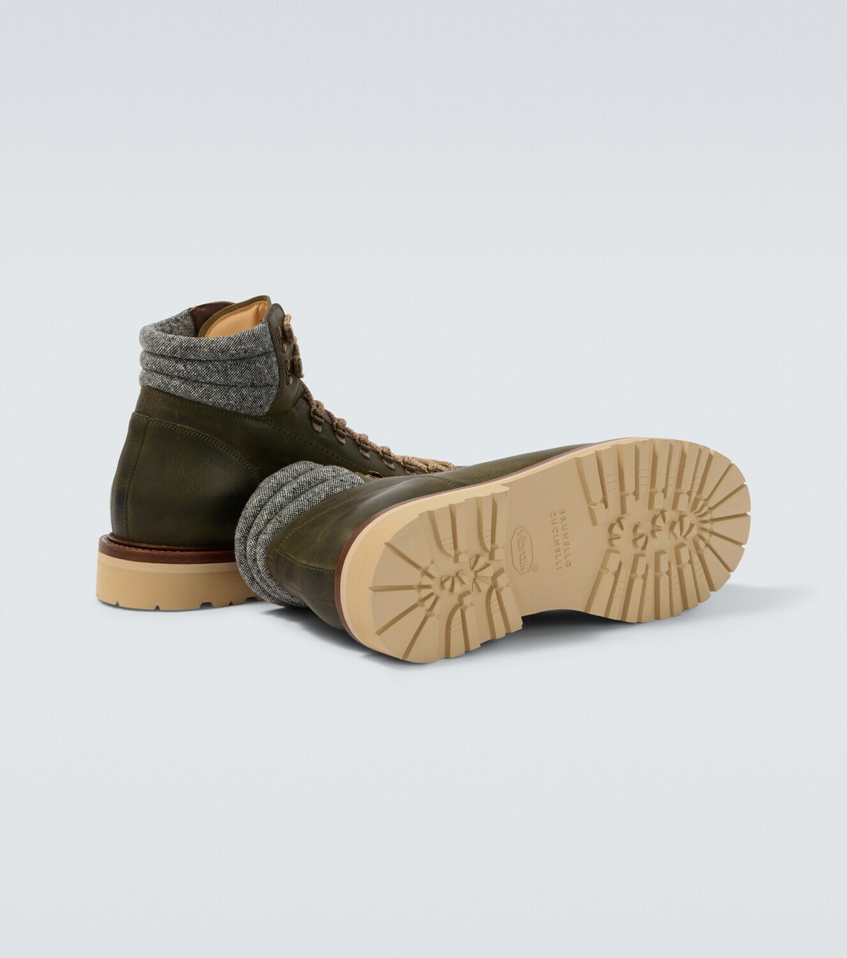 Brunello Cucinelli Leather lace-up boots