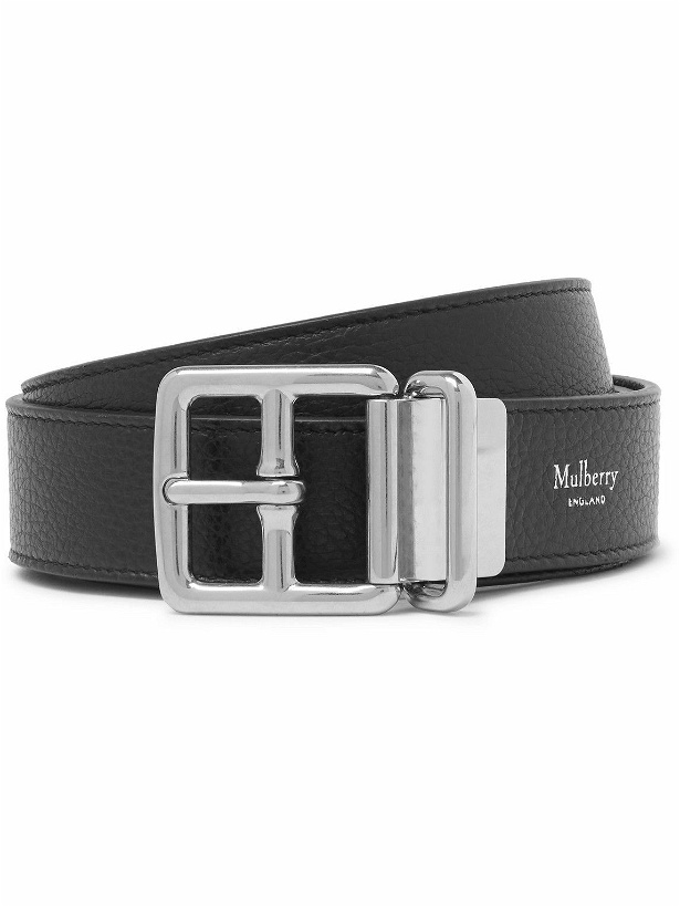 Photo: Mulberry - 3cm Black and Brown Reversible Pebble-Grain Leather Belt - Black