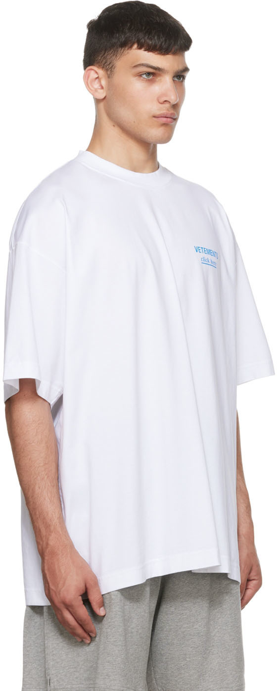 [VETEMENTS]ホワイトコットンTシャツ VETEMENTS White Kissing Bunnies T-Shirt Vetements