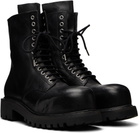 A DICIANNOVEVENTITRE Black Reverse Prisma Combat Boots