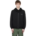 Moncler Black Logo Cotton Fleece Zip-Up Hoodie