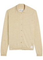 Maison Margiela Stitch-detail Wool-blend Cardigan Beige