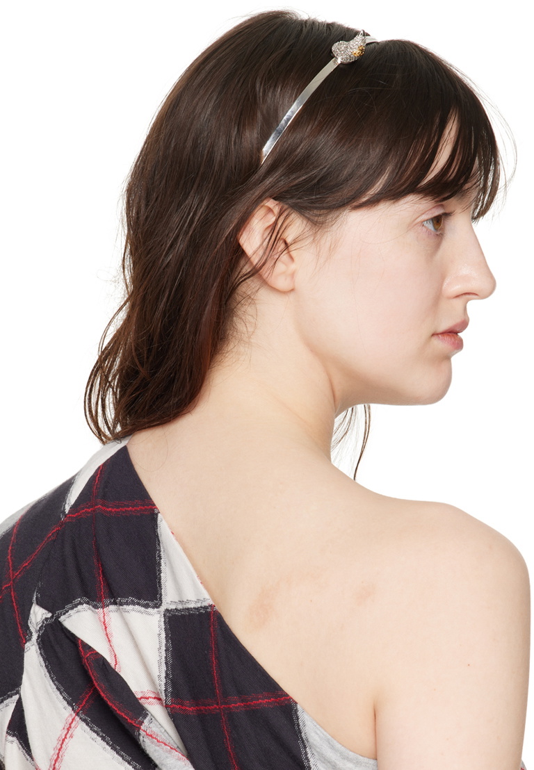VivienneWestwood Clare alice band オーブ カチューシャ Clare Alice Band in PLATINUM | Vivienne Westwood®
